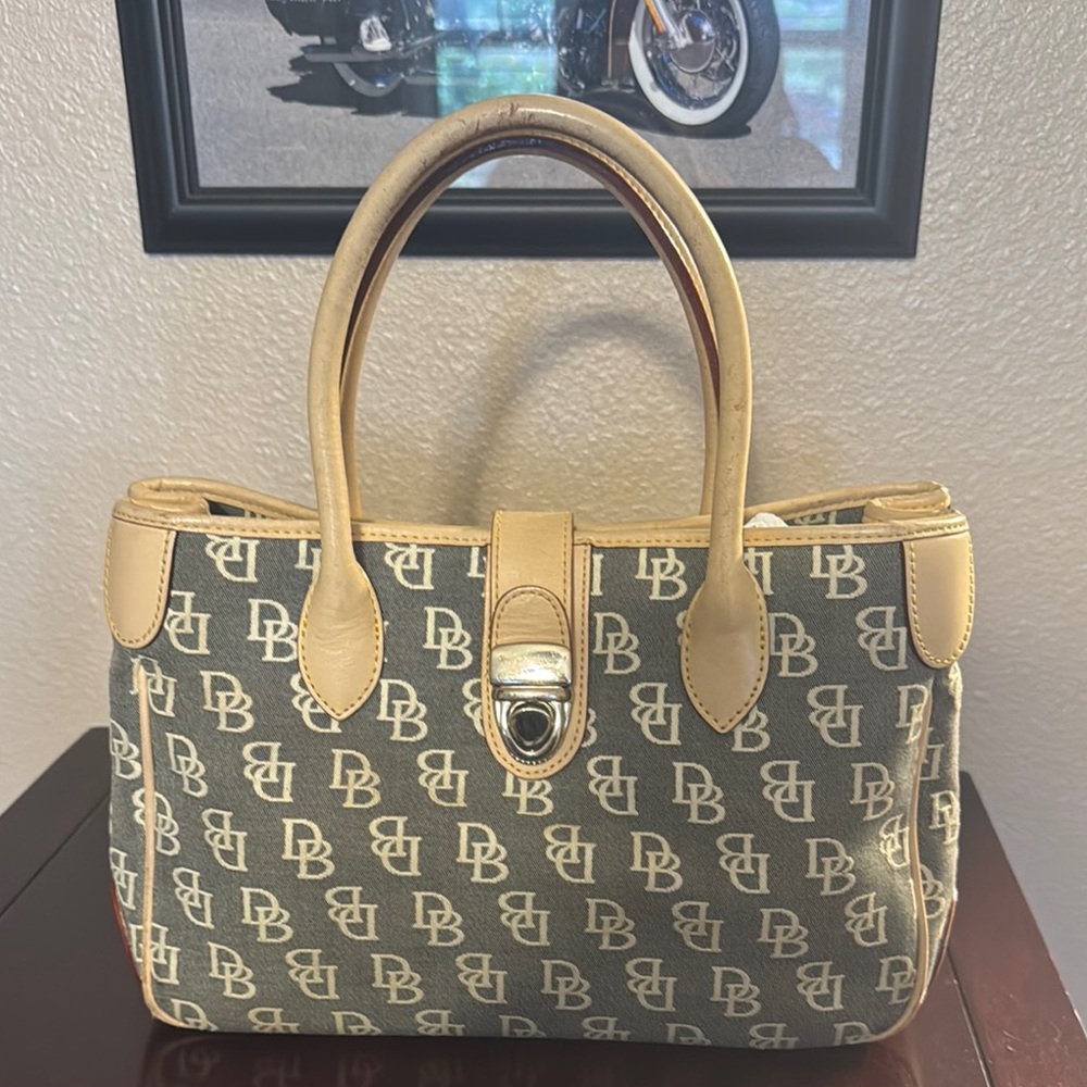 Dooney & Bourke Tan and Cream Satchel